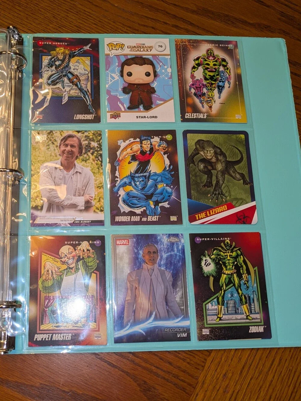 Marvel 100 Card Binder 🔥 Superheroes & Villains Trading Card Collection Lot